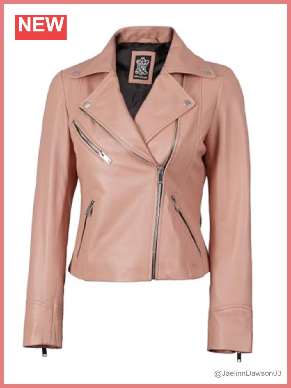 Womens Real Lambskin Leather Jacket Asymmetrical Moto Biker Coat